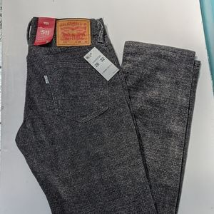 LEVI'S 511 SLIM FIT CORDUROY PANTS  - GRAY 28 x 32